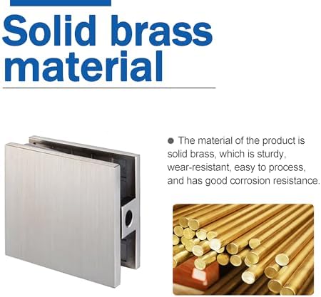 Durable Brass Glass Clamp for Bathroom Screens