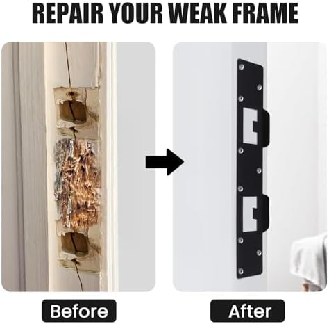 Sturdy Door Lock Plate for Doors - Black