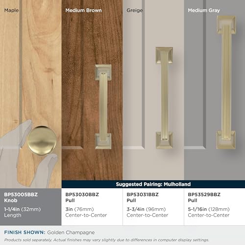 Amerock Golden Champagne Knob - Durable Kitchen Bathroom Cabinet knob with Mounting Hardware