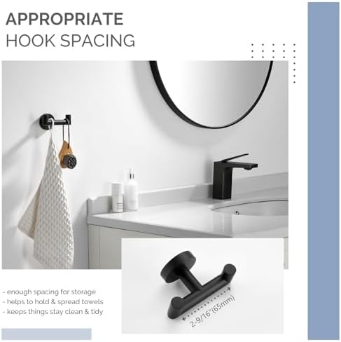 Angle Simple Double Towel Hook Stainless Steel Bathroom Towel Holder