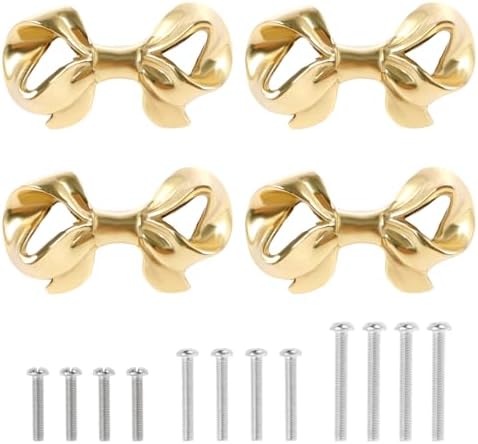 4-Piece Solid Gold Brass Drawer Knobs