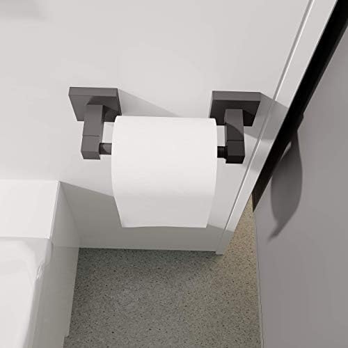 Double-Ended Pivoting Toilet Paper Holder Matte Black