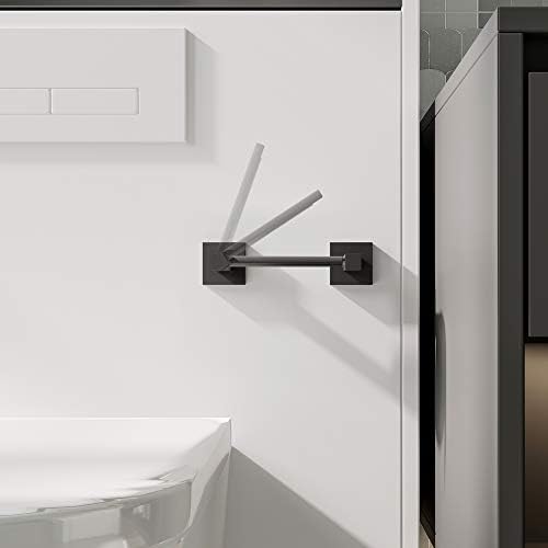 Double-Ended Pivoting Toilet Paper Holder Matte Black