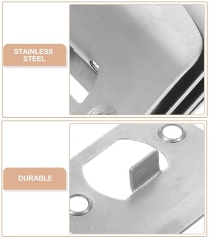 DOITOOL 10-Piece Door Strike Plate Set Stainless Steel Deadbolt Covers