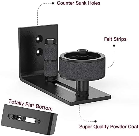 SKYSEN 2PK Barn Door Floor Guide Wall Mount Stay Roller