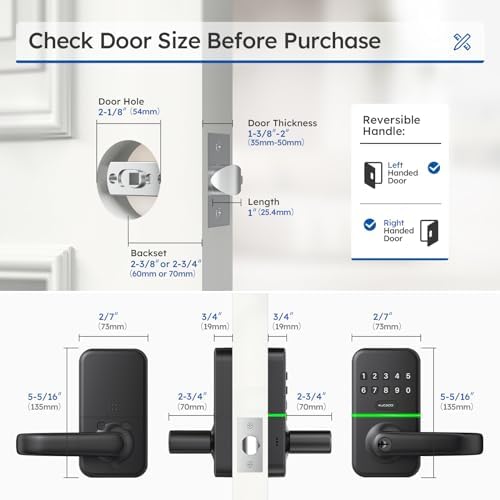 Smart Door Handle Lock with Keypad Kucacci Keyless Entry Door Lock