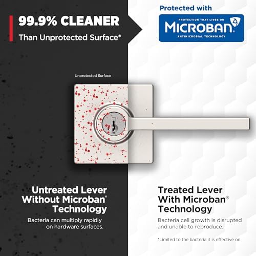 Kwikset Casey Entry Door Handle Smart Secure Easy to Install Perfect for Front Entrance Bedrooms