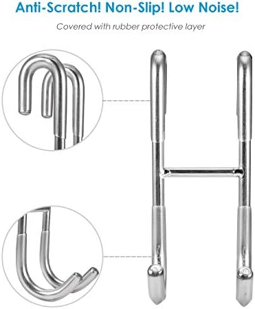 Simtive Frameless Shower Door Hooks Silver 2-Pack