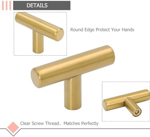 High-Quality 12-Piece Gold Drawer Knobs for Kitchen Bathroom Cabinets