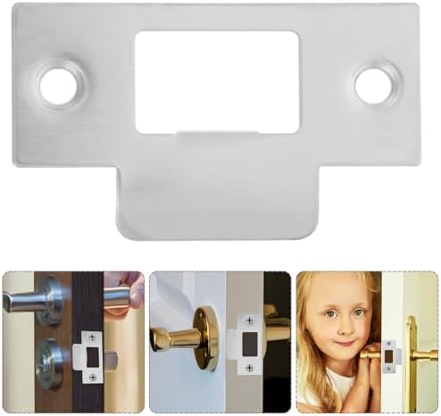 Baluue 4-Piece Stainless Steel Door Strike Plate Set