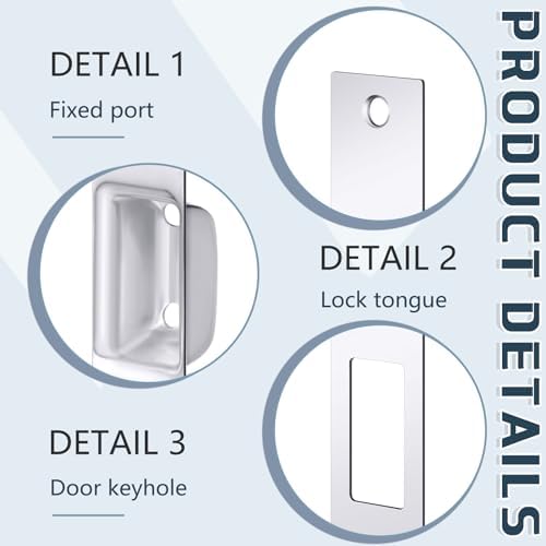 4-Piece mortise lock strike plate set for home security