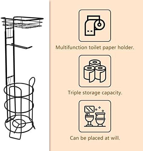 Toilet Paper Holder Stand - Space-Saving Stylish