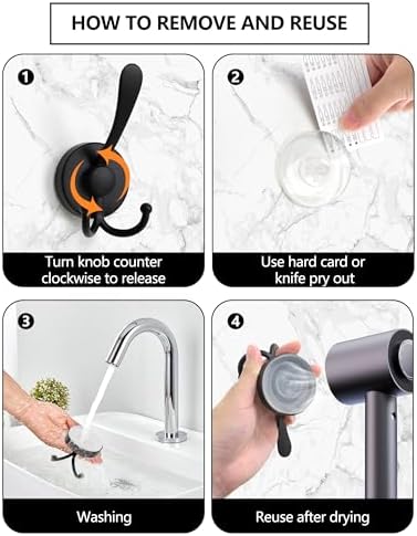 Stylish 2-Piece Suction Cup Hooks