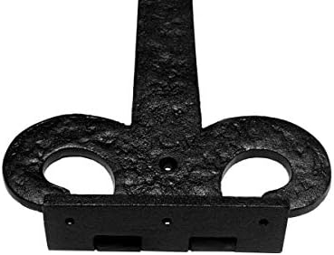 Renovators Supply Manufacturing Black Wrought Iron Fleur De Lis Hinges 18-Inch Pack of 4