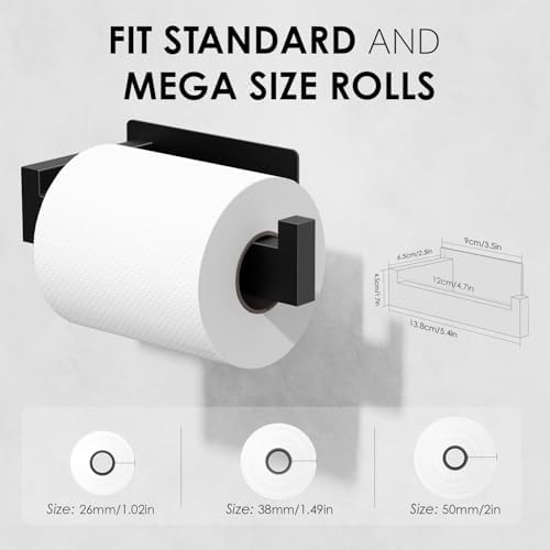 Premium SUS304 Toilet Holder Self-Adhesive Rustproof for Home RV