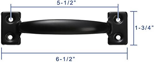 LIZAVOV1712Pack 65 Door Pulls for Barn garage or screen doors Black