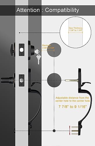 GoldenWarm Front Door Lock Set Oil-Rubbed Bronze