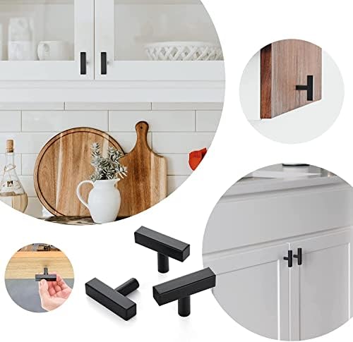 Sturdy Modern Black cabinet knobs 10-Piece Pack