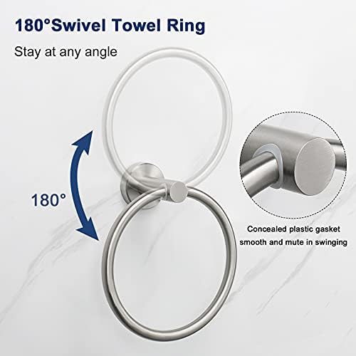 NearMoon Bath Towel Ring Rust-Resistant Premium Stainless Steel Bathroom Towel Holder