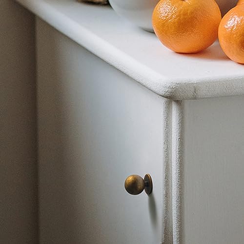 Set of 12 - Sleek Round Antique Brass Cabinet Knobs - Retro and Minimalist Hardware for Stylish Home Enhancement