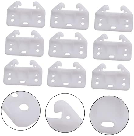Jojofuny 100pcs White Drawer Track Guide Kit for Cabinet Hardware