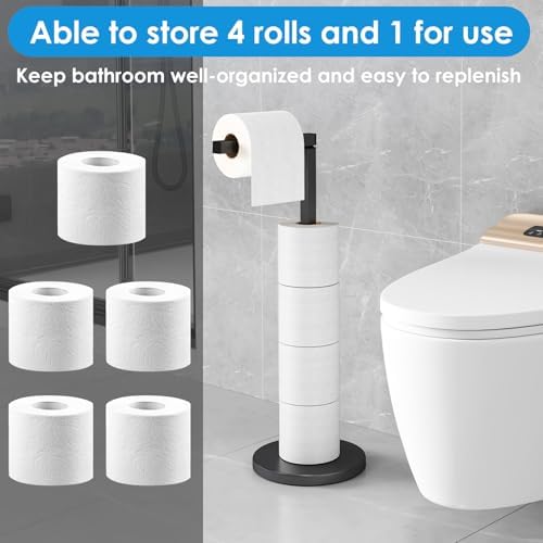 Sturdy Comfortable Toilet Paper Holder Black