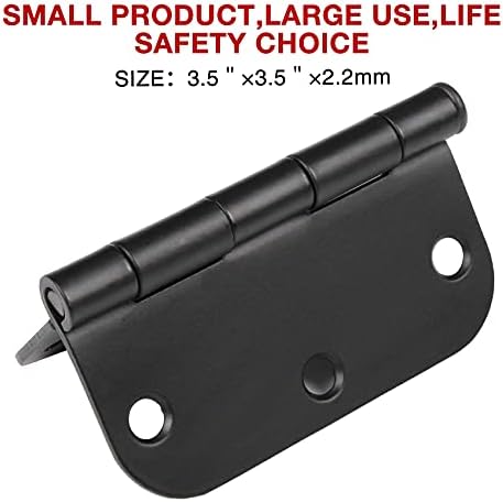 30-Piece Black Door Hinges with 58 Radius