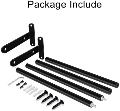 Double Towel Bar Stainless Steel 24 Matte Black Wall-Mounted
