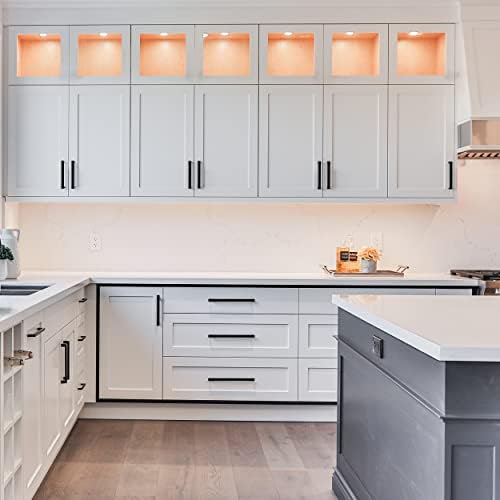 Ravinte Sturdy Kitchen Square Cabinet_pulls Sets 20 Packs 7-12 inches Matte Black Quantity 20