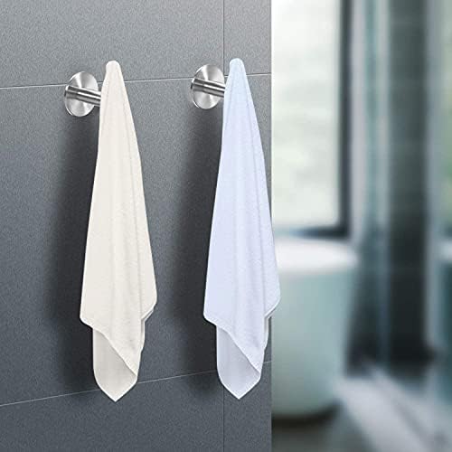 Vuzvuv Adhesive Hooks - Heavy Duty Stainless Steel Towel for Bathroom Kitchen Hotel Use
