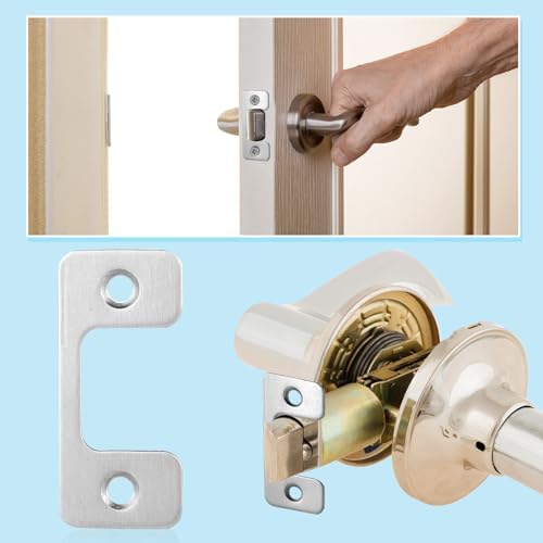 PEUTIER 2pcs Security Strike Plates for Exterior Doors