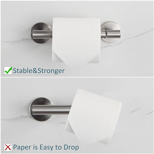 BVL Stainless Steel Toilet Paper Holder Brushed Nickel 304 Large Mega Roll