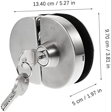 HOMSFOU Compact Weatherproof Surge Protection Lock Pin Bolts for Half-Round Double Door Locks and Cabinets
