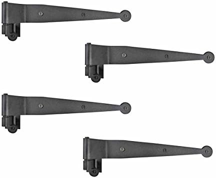 Renovators Supply Black Wrought Iron Hinges 4-Pack