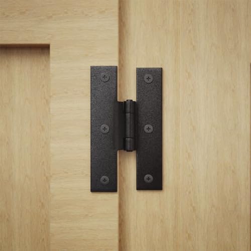 Rust-Resistant Black Wrought-Iron Letter Hinges