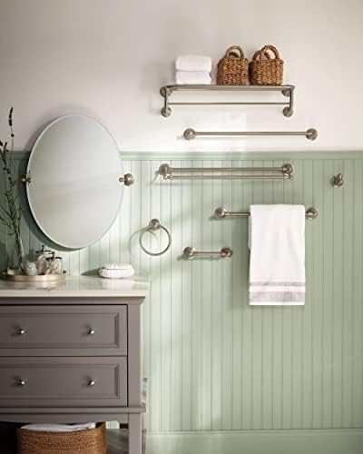 Moen Sage Collection Spot-Resistant Brushed Nickel Towel Bar for Bathroom Kitchen