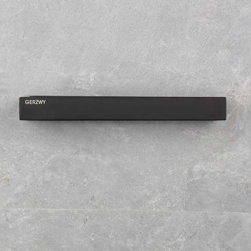 Modern Black Stainless Steel Towel Holder for Bathroom