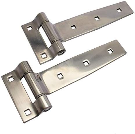 TCH 8 Heavy Duty Hinges Set - 2 Pack Polished Stainless Steel for Gates Doors sheds