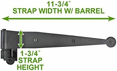 Renovators Supply Black Wrought Iron Hinges 4-Pack