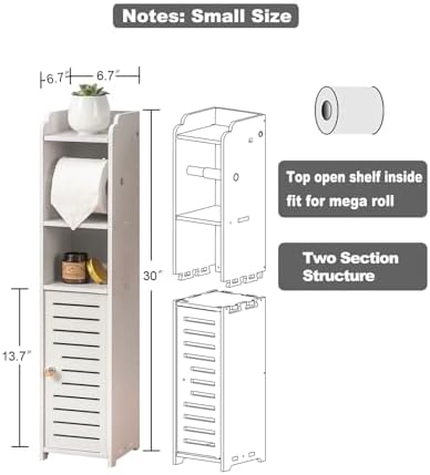 AOJEZOR Small Space Toilet Paper Holder Stand