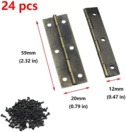 Get Strong Durable 24-Piece Folding Buffer Hinges Bronze ForCabriioty Doors More