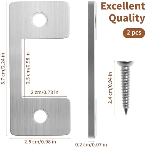 2 Pack Adjustable Strike Plate for Exterior Doors - Easy Installation Enhanced Security