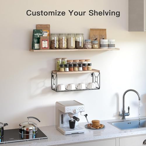 Floating Shelving Units - Bathroom Storage Solution Wall-Mounted Organization for Home