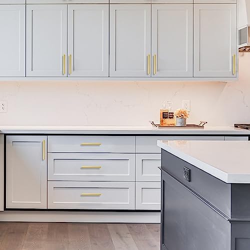 10-Pack Gold Brushed Cabinet Pull Set