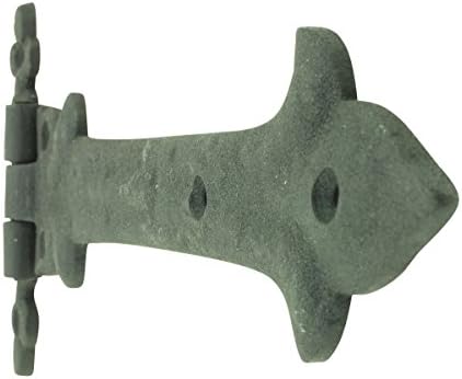 Black Wrought Iron Strap Hinge - 9 Inch Heavy Duty Pack of 2