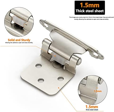 Durable 50-Piece Hinge Set for Cabinet Doors