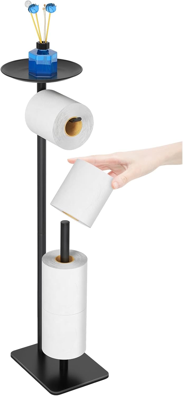 FEILERN 4 Roll Toilet Paper Holder Stand Rust-Resistant Durable Design for Home and Bathroom Use