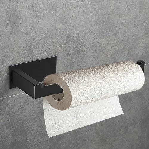 9-Inch Matte Black Hand Towel Holder - Set of Two