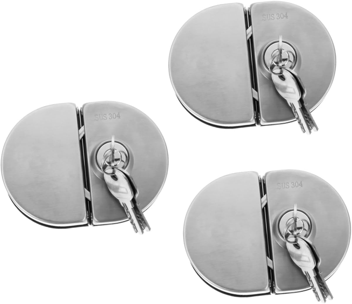 HOMSFOU Compact Weatherproof Surge Protection Lock Pin Bolts for Half-Round Double Door Locks and Cabinets