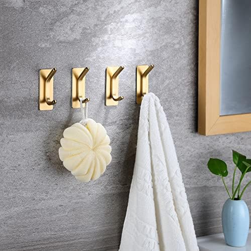 Taozun Gold Towel Hooks 4-Pack